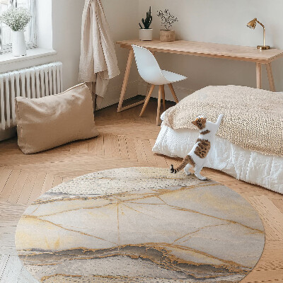 Tapis vinyle La chaleur du marbre élégant