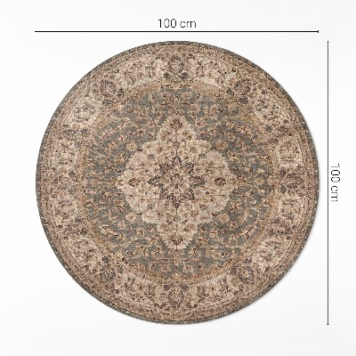 Tapis rond en vinyle Ornements persans aux couleurs subtiles