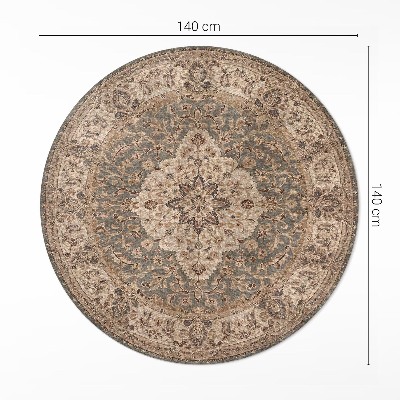 Tapis rond en vinyle Ornements persans aux couleurs subtiles