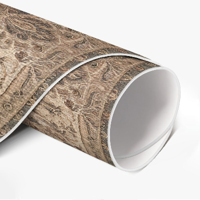 Tapis rond en vinyle Ornements persans aux couleurs subtiles