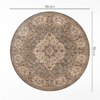 Tapis rond en vinyle Ornements persans aux couleurs subtiles