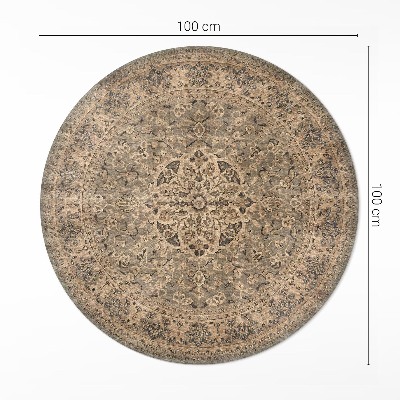 Tapis rond en vinyle Harmonie des couleurs terreuses