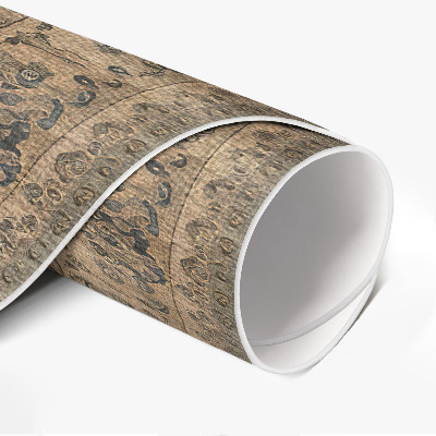 Tapis rond en vinyle Harmonie des couleurs terreuses