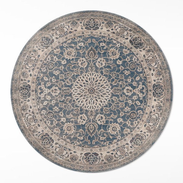 Tapis rond en vinyle Une composition terreuse dans un style persan