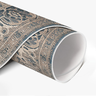 Tapis rond en vinyle Une composition terreuse dans un style persan