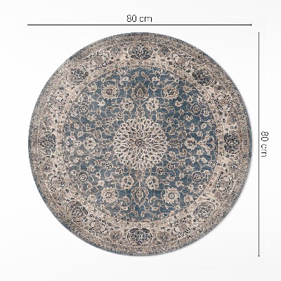 Tapis rond en vinyle Une composition terreuse dans un style persan