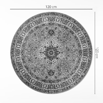 Tapis rond en vinyle Harmonie grise