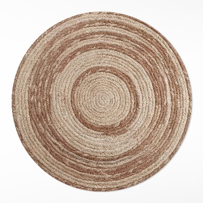 Tapis rond en vinyle Corde torsadée