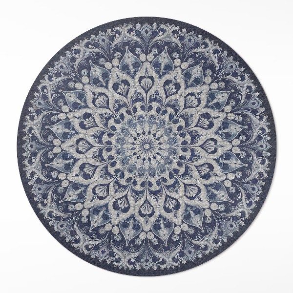Tapis rond en vinyle Rêve persan bleu