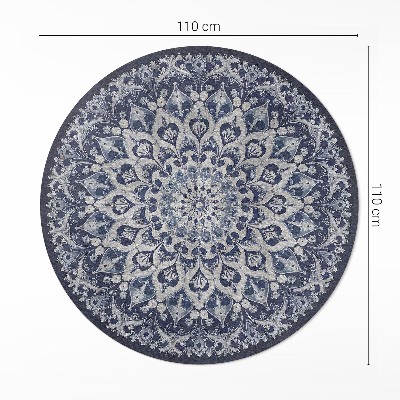 Tapis rond en vinyle Rêve persan bleu