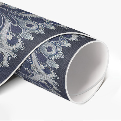 Tapis rond en vinyle Rêve persan bleu