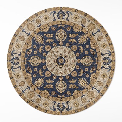 Tapis rond en vinyle Mandalas géométriques dans l'esprit des Aztèques