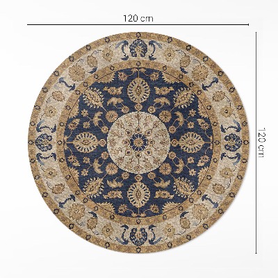 Tapis rond en vinyle Mandalas géométriques dans l'esprit des Aztèques