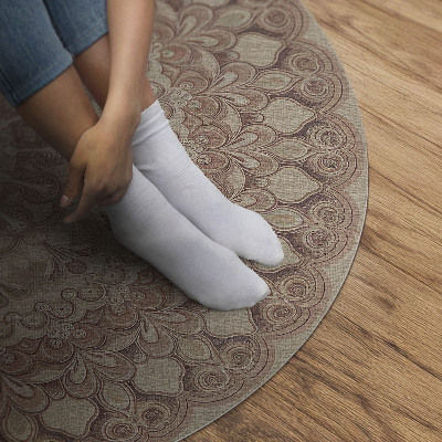 Tapis rond en vinyle Perfection géométrique