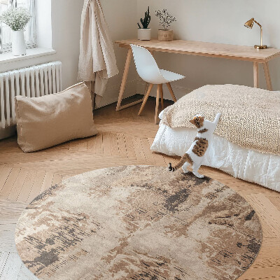 Tapis vinyle Abstraction rétro marron