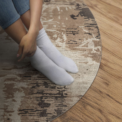 Tapis vinyle Abstraction rétro marron