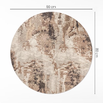 Tapis vinyle Abstraction rétro marron