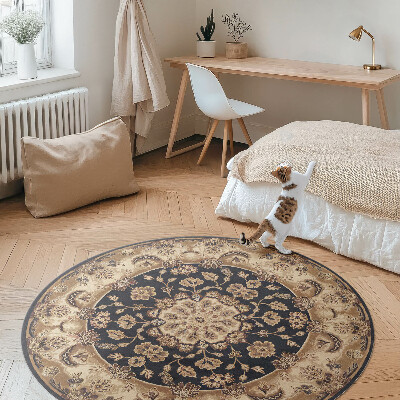 Tapis rond en vinyle Composition florale persane