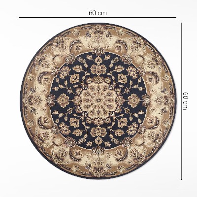 Tapis rond en vinyle Composition florale persane