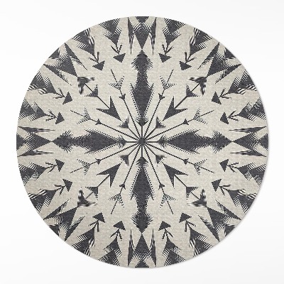 Tapis rond en vinyle Fléchettes aztèques