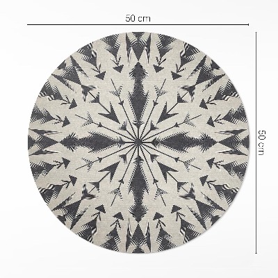 Tapis rond en vinyle Fléchettes aztèques