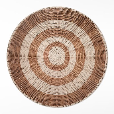 Tapis vinyle panier en osier