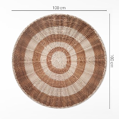 Tapis vinyle panier en osier