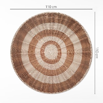 Tapis vinyle panier en osier