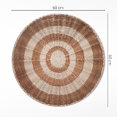 Tapis vinyle panier en osier