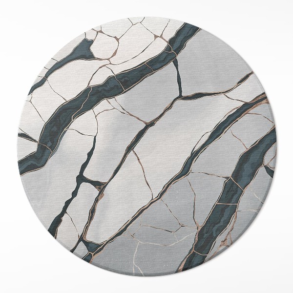 Tapis rond en vinyle La perfection grise de la pierre