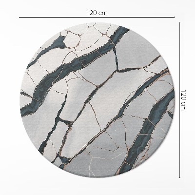 Tapis rond en vinyle La perfection grise de la pierre