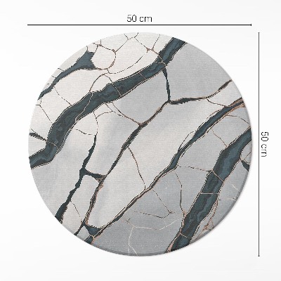 Tapis rond en vinyle La perfection grise de la pierre