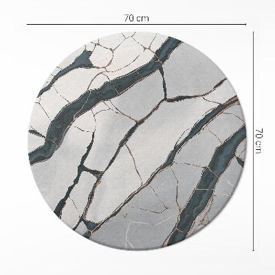Tapis rond en vinyle La perfection grise de la pierre