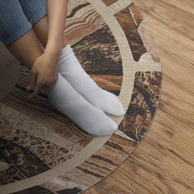 Tapis vinyle Composition brune de pierres précieuses