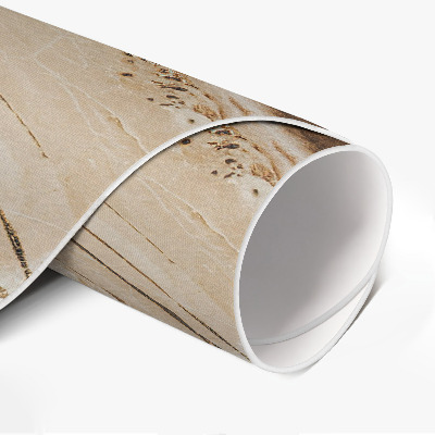 Tapis rond en vinyle Pierre précieuse brune