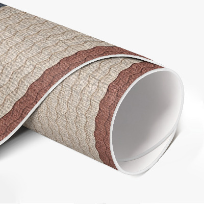 Tapis rond en vinyle Composition de cordes beiges