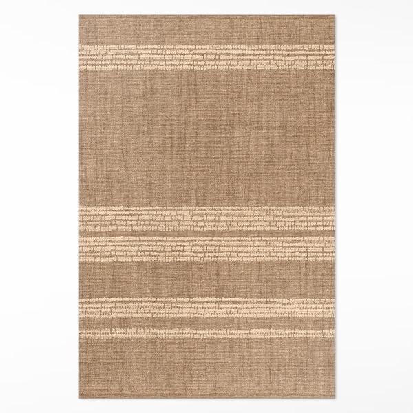 Tapis vinyle rectangulaire Tissu imitation bohème doublé beige