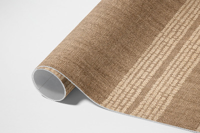 Tapis vinyle rectangulaire Tissu imitation bohème doublé beige