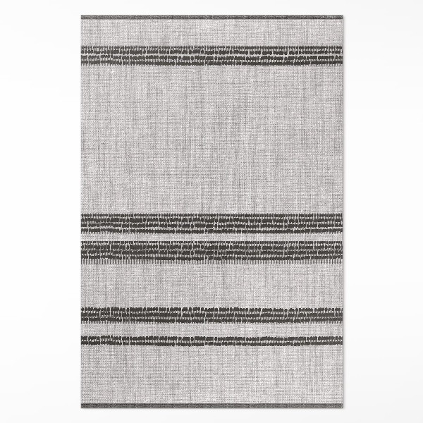 Tapis vinyle Tissu imitation bohème doublé gris