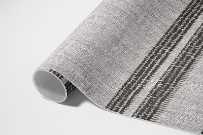 Tapis vinyle Tissu imitation bohème doublé gris