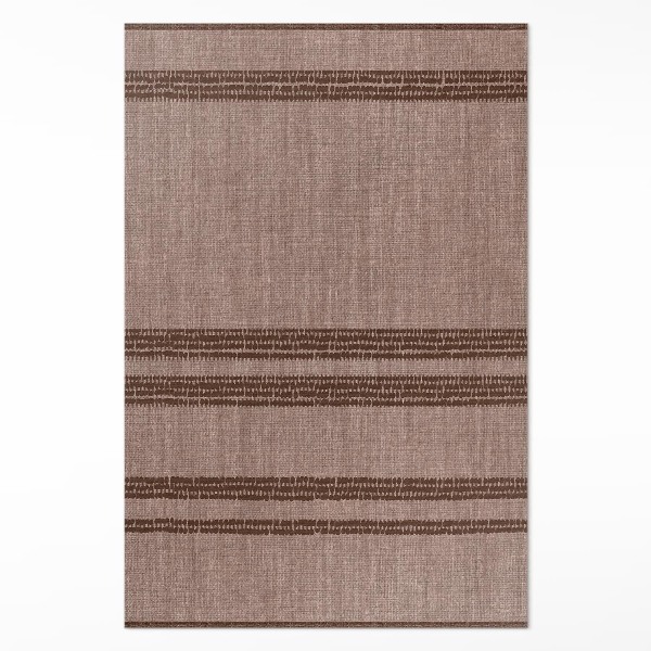 Tapis vinyle rectangulaire Tissu imitation bohème doublé marron