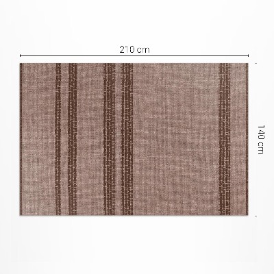 Tapis vinyle rectangulaire Tissu imitation bohème doublé marron