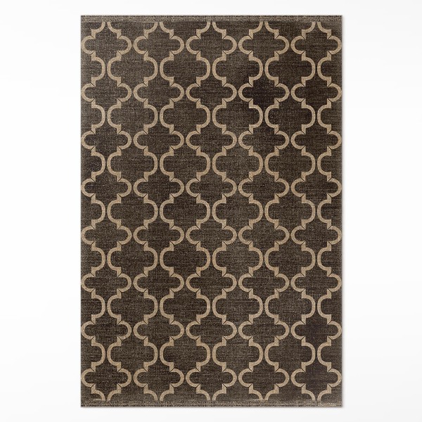 Tapis vinyle rectangulaire Tissu imitation arabesque orientale