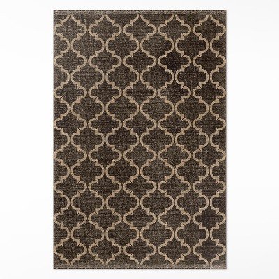 Tapis vinyle rectangulaire Tissu imitation arabesque orientale