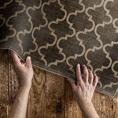Tapis vinyle rectangulaire Tissu imitation arabesque orientale