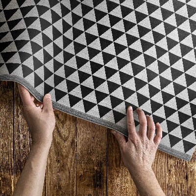 Tapis vinyle Tissu imitation triangles à motifs géométriques