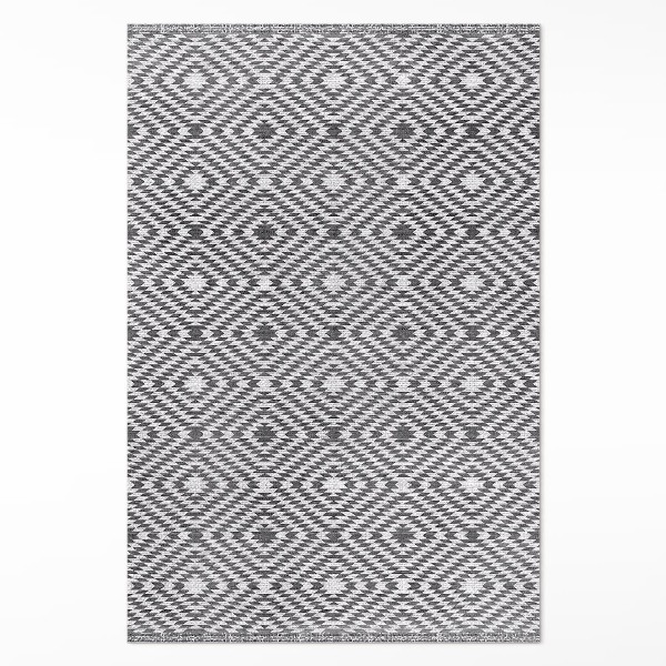 Tapis vinyle rectangulaire Tissu imitation motif géométrique turc