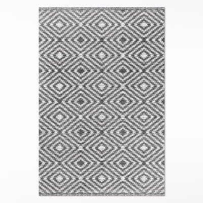 Tapis vinyle rectangulaire Tissu imitation motif géométrique turc