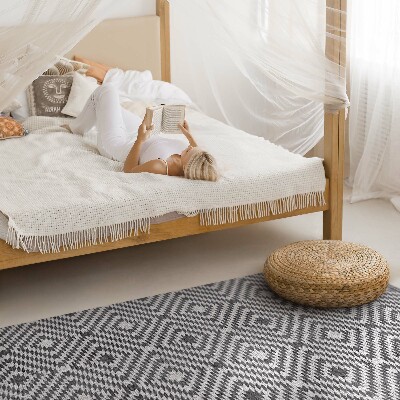Tapis vinyle rectangulaire Tissu imitation motif géométrique turc