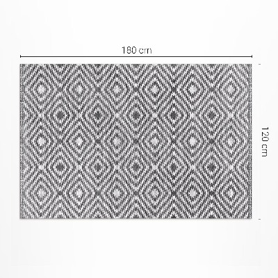 Tapis vinyle rectangulaire Tissu imitation motif géométrique turc